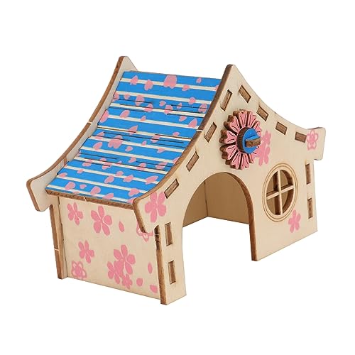 HOUDERCO 2Stücke Villa Modelle Hamster Hölzerne Nester Und Haustierzubehör Für Hamster Ratten Und Rennmäuse Training Und Spielplatz Für Kleintiere von HOUDERCO