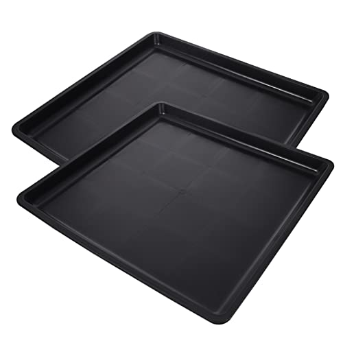 HOUDERCO 2st Tablett Hundekäfige Wehe Gern Meerschweinchenkäfig Bodeneinlagen Für Haustierpfannen Hündchen Töpfchen Für Haustiere Zusammenklappbar Bettpfanne Für Haustierkäfig Plastik Black von HOUDERCO