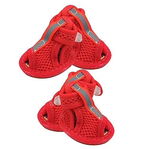 HOUDERCO Praktische Haustierschuhe 4 Stück Hundesandalen Ohne Design Für Bequeme von HOUDERCO