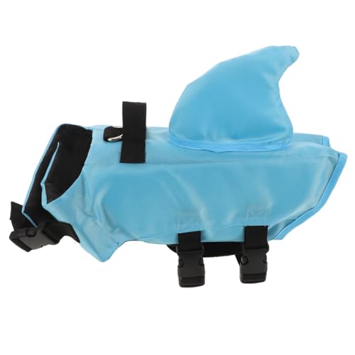 HOUDERCO Badeanzug für Hunde Haustier Hundepool Kleidung Hundeschwimmweste für Bulldoggen Hundeschwimmkleid Schwimmweste für Hunde Schwimmzubehör für Hunde Stoff Blue von HOUDERCO