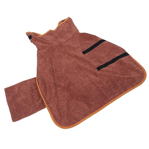 HOUDERCO Badetuch für Hund Hundehandtücher Feuchttücher für Hunde Haustier Kühlmantel für Hunde hundepflege hundehandtuch hundezubehör Hund Bademantel Hund Badetuch Polyester Coffee von HOUDERCO