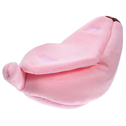 HOUDERCO Bananenförmiges Haustierschlafnest für Kleine Warmes und Sicheres Schlafhaus für Hamster Chinchillas Gemütliches Plüschbett für Herbst und Winter HOUDERCO Bananenförmiges Haustierschlafnest für Kleine Warmes und Sicheres Schlafhaus für Hamster Chinchillas Gemütliches Plüschbett für Herbst und Winter von HOUDERCO