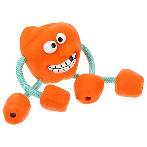 HOUDERCO Beiß Für Hunde Zäh Spielzeugball Beliebte Spielzeuge Weiches Kauen Kicherball Für Hunde Automatisches Hundespielzeug Lustig Gummi Orange von HOUDERCO