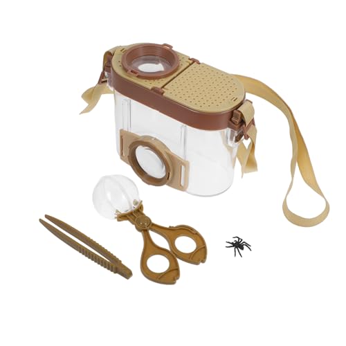 HOUDERCO Beobachtungsbox Für Insekten Mädchen Kit Zum Fangen Und Beobachten Von Insekten Im Freien Lehrreich Wissenschafts-erkundungsset Für Lupe Natur Sicht Forscher Light Brown Abs von HOUDERCO