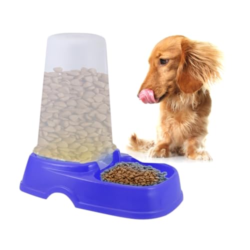 HOUDERCO Futterautomat Für Haustiere Hundespielzeug Futterspender Luftdicht Katze Welpenspielzeug Automatisch Futterautomat Für Hunde Blue von HOUDERCO