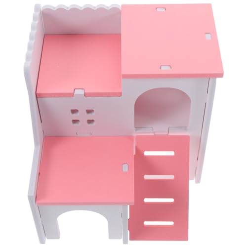 HOUDERCO Hamsterhaus Meerschweinchen-Tunnel Tiere Spielhaus Labyrinth Haustier Hamster hamsterspielzeug Hamster Versteckspiel Hamster Hütte Hamsterversteck Hütte PVC Rosa von HOUDERCO