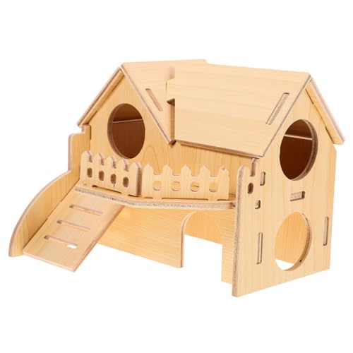 HOUDERCO Hamsterhaus aus Holz Langlebiges Kleintierversteck Gemütliches Schlafhaus für Hamster Sicheres und Stabiles Rattenhaus für Gestaltung Ihres Haustierheims HOUDERCO Hamsterhaus aus Holz Langlebiges Kleintierversteck Gemütliches Schlafhaus für Hamster Sicheres und Stabiles Rattenhaus für Gestaltung Ihres Haustierheims von HOUDERCO