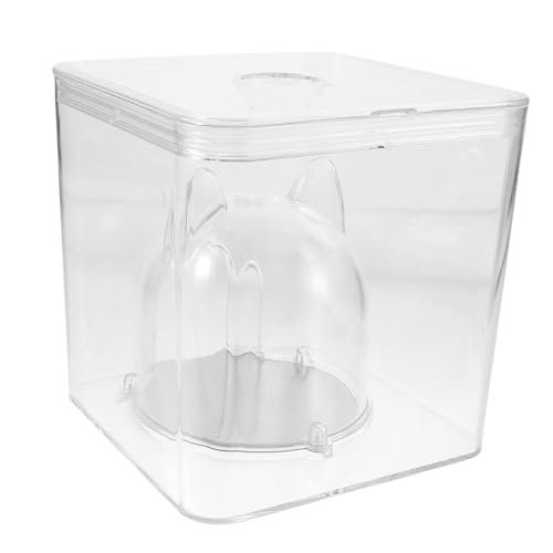 HOUDERCO Hamsterkühlhaus Versteck Meerschweinchenkäfig Heu Ratte Hund Liner kühlmatte Hamster Cooling House for Hamster Pet Nest Hamsternest aus Kunststoff Wasserkühlnest p.s Transparent von HOUDERCO