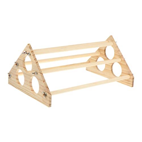 HOUDERCO Holz Papagei Stand Für Papageien Und Küken Robuster Perch Für Vögel Für Papageien Für Training Und Spielzeit Stabile Konstruktion Natürliche Holzoptik von HOUDERCO