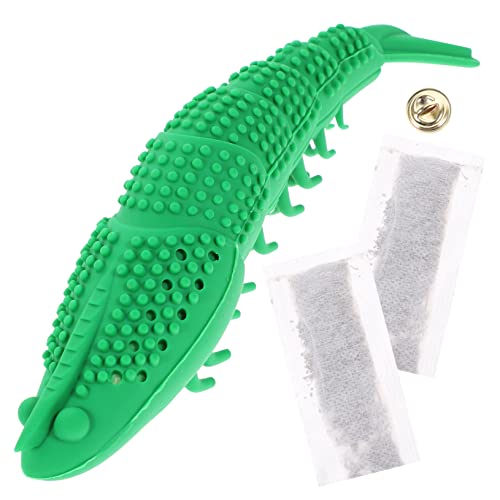 HOUDERCO Hummerspielzeug Aus Silikon Leckerbissen Für Katzen Kauwerkzeuge Leckeres Leckerli Für Katzen Kätzchen Tierisches Katzenstockspielzeug Kieselgel Light Green von HOUDERCO