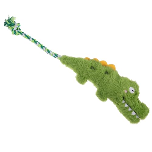 HOUDERCO Hund Plüschtier für welpen Plüsch Alligator Hundezahnpflege Plüsch Tier quietschende spielzeuge für Hunde Plüschtiere für Hunde Light Green von HOUDERCO