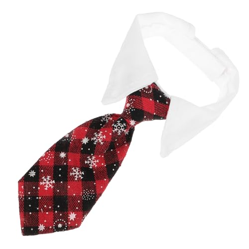 HOUDERCO Hundebandana Kamerahalsband für Katzen Gürtel Glocke Dackel pet Supplies Dog Christmas Costume hundekleider kravatte Haustierkostümbedarf Feiertagsbindung für Hunde Polyester rot von HOUDERCO