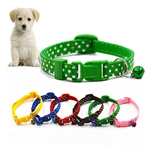 HOUDERCO Hundeglockenhalsband Für Kleine Hunde Hundehalsbänder Für Welpen Welpenhalsband Welpen Hund Glocke Halsband Weihnachten Für Hunde Großer Rassen Yellow von HOUDERCO