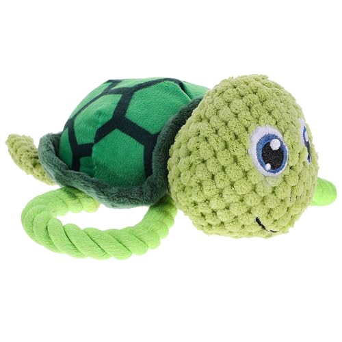 HOUDERCO Langlebiger Haustier Hund Zahne Spielzeug Ausgestopfte Cartoon Turtle Toy Haustier Welpe Molaren Spielzeug Haustier Accessoire von HOUDERCO