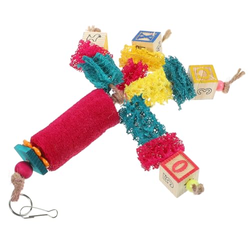 HOUDERCO Papagei Kauspielzeug knete chew Toy Funny Toys Nagespielzeug Fun Toy Papageien kleine Vögel Hase Käfig Papageien- Vögel Papageienbiss Rostfreier Stahl von HOUDERCO