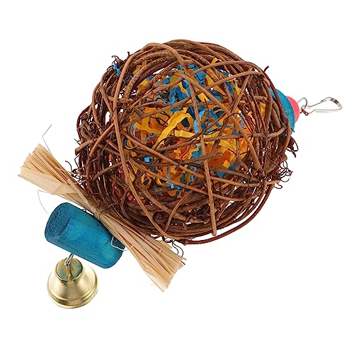 HOUDERCO Papageienkauspielzeughänge Vogel Futtersuche Spielzeug Birdcage Hanging Toy Shotes Balance Train Toy von HOUDERCO