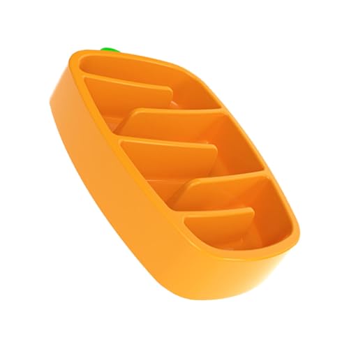 HOUDERCO Slow-Food-Bowl pet Supplies pet Bowl kieselsäuregel cat Bowls Langsam gefütterter Karotten-Hundenapf Hundenäpfe Haustierfutterversorgung Futternapf für Haustiere Kieselgel Orange von HOUDERCO