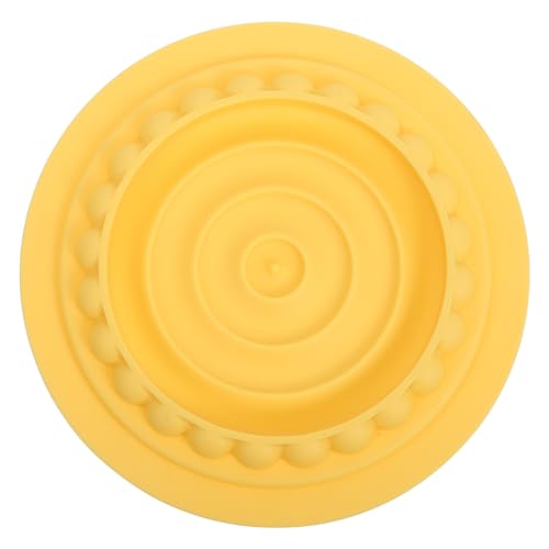 HOUDERCO Slow-Food-Matte Für Katzen Slow Feeder Für Hunde Hund Platte Verlangsamen Sie Das Fressen Von Katzen Hundenäpfe Slow Feeder Napf Für Katzen Katzenbecken Katzennäpfe Abs Yellow von HOUDERCO