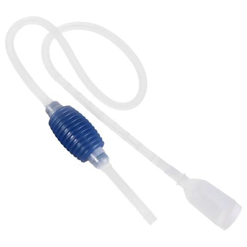 HOUDERCO Wasserfilter Pumpe Aquarienkiesreiniger Aquariumreiniger Flasche Tragbar Anlage Vakuum Led Schläuche Teich Fisch Rohr Tauchfähig Spender Aquarienfilter Weiß von HOUDERCO