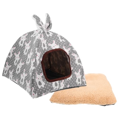 HOUDERCO Winter Kaninchen Schlafen Nest Hamster Nest Kleine Haustier Käfig Hamster Hase Bett von HOUDERCO