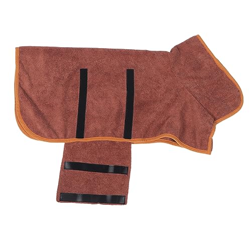 HOUDERCO entzückender hundebademantel hundepflege hundehandtuch Katzenbademantel Dog Towel Kühlmatten für Hunde Badetuch für Hunde bequemer Hundemantel Bademantel für Hund Polyester Coffee von HOUDERCO