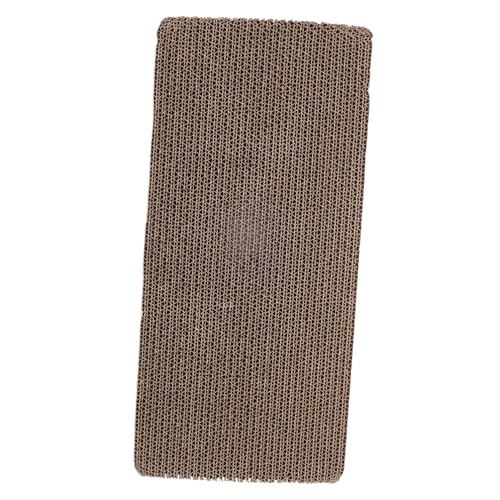 HOUDERCO kratzbaum für Katzen Katzenkratzbett aus Wellpappe Katzenspielzeug mit Katzenminze Kratzunterlage aus Pappe Band Kratzer Kratzspielzeug für Katzen Katze Spielbrett Wellpapier Brown von HOUDERCO