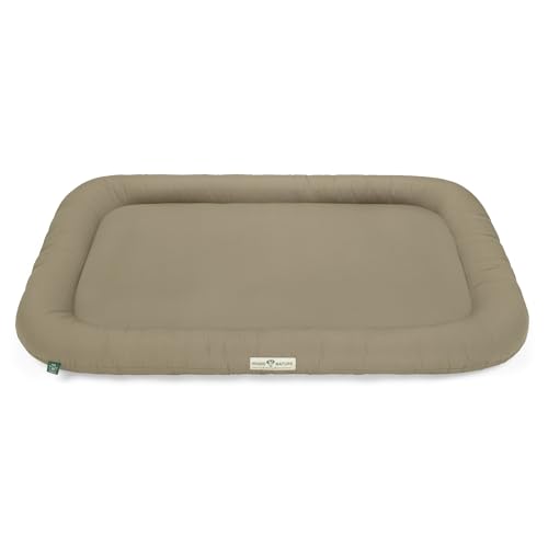 HOUND & NATURE Hundekissen Arosa - weiches Liegekissen für kleinere Hunde - Öko-Hundebett waschbar, hygienisch, robust & nachhaltig (S - 72x44 cm - Taupe) von HOUND & NATURE