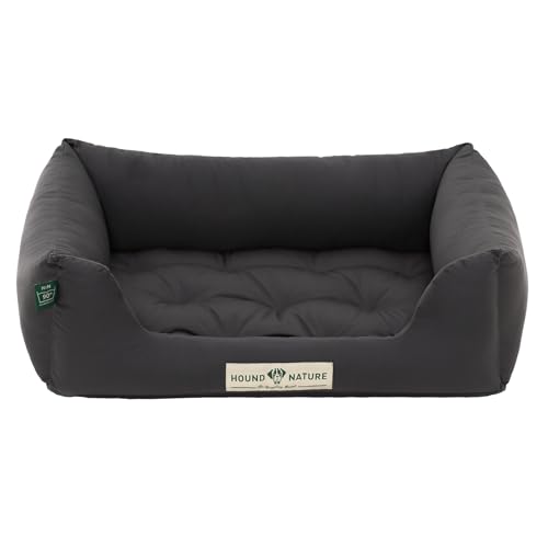 HOUND & NATURE | Orthopädisches Hundebett Zermatt, Hundekörbchen Kleine Hunde mit hohem Rand, Kuscheliges Hundesofa mit Hundekissen waschbar (S - 75x60 cm, Grau) von HOUND & NATURE