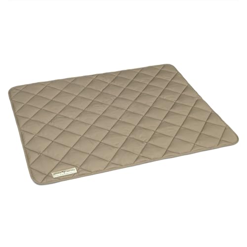 HOUND & NATURE Öko Hundedecke Davos - weiche Hundematte waschbar, gepolsterte Thermodecke für Hunde, hygienisch, robust & nachhaltig (M - 80x60 cm, Taupe) von HOUND & NATURE