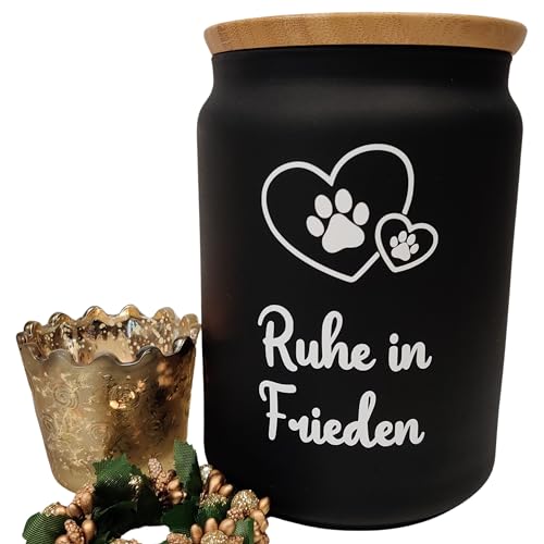 HOUSLY® Urne Hund | 1.1l - Für kleine und mittelgroße Hunde | Tierurnen für Hunde | Andenken an verstorbenen Hund | Tierurnen für Katze | Urne Katze von HOUSLY