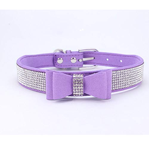 HOUTBY Strass-Hundehalsband, Kristall-Diamant-Hundehalsband, niedliches schillerndes Hundehalsband, Hundehalsband für kleine und mittelgroße Hunde von HOUTBY