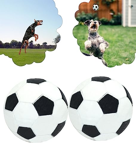 HOVUK Fußball-Hundespielbälle, 5,5 cm, langlebige Apportierbälle für starke Kauer, ungiftiges Kick- und Apportierspielzeug für Hunde, Hundespielzeug für aktives Spielen, 2 Stück HOVUK Fußball-Hundespielbälle, 5,5 cm, langlebige Apportierbälle für starke Kauer, ungiftiges Kick- und Apportierspielzeug für Hunde, Hundespielzeug für aktives Spielen, 2 Stück von HOVUK