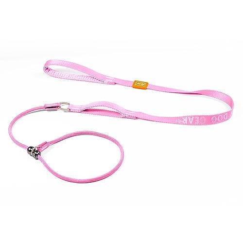 HOWGO Hundeleine, Trainingsleine, Cinch-Leine, rutschfestes Band und Halsband, strapazierfähig und langlebig, gepolsterter Griff, für alle Rassen, Rosa, 1,5 m von HOWGO