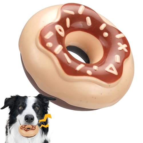 HOWWFALY Donut-Hundespielzeug, TPR-Material, langlebig, kauig und lustig, Soundmaking Hundespielzeug, verdickt um 7 mm mit Elastizität, für mittelgroße und große Hunde, Gummi-Spielzeug, von HOWWFALY