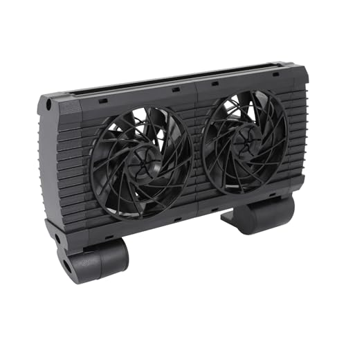 HPDTZ Aquarium Kühler Fisch Tank Ventilator Wassertemperatur Regler Lüfter für Aquarium Kühlung für Aquarien bis 15,75 Zoll 4,3W 3000RPM mit Leiser Funktion (Schwarz) von HPDTZ