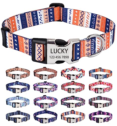 HQYDDMI Personalisiertes Hundehalsband, Blumengeometrie, mit Namen und Telefonnummer, verstellbar für kleine, mittelgroße und große männliche Hündinnen, Jungen, Mädchen, Hunde (Symbol, M) HQYDDMI Personalisiertes Hundehalsband, Blumengeometrie, mit Namen und Telefonnummer, verstellbar für kleine, mittelgroße und große männliche Hündinnen, Jungen, Mädchen, Hunde (Symbol, M) von HQYDDMI