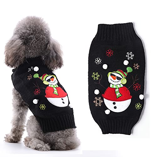 HRTTSY Weihnachten Hundepullover, Winter Warmer Hund Katze Pullover Kleidung Haustier Mantel Kostüm Welpenpullover Pullover Bekleidung für kleine mittelgroße Hunde Großer Hund Haustierpullover von HRTTSY