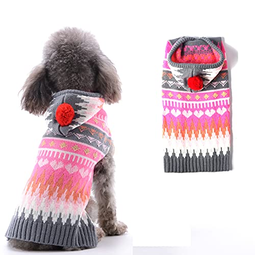 HRTTSY Weihnachten Hundepullover, Winter Warmer Hund Katze Pullover Kleidung Haustier Mantel Kostüm Welpenpullover Pullover Bekleidung für kleine mittelgroße Hunde Großer Hund Haustierpullover von HRTTSY