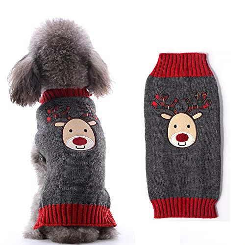 HRTTSY Weihnachten Hundepullover, Winter Warmer Hund Katze Pullover Kleidung Haustier Mantel Kostüm Welpenpullover Pullover Bekleidung für kleine mittelgroße Hunde Großer Hund Haustierpullover von HRTTSY