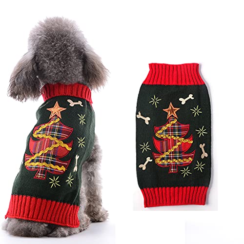 HRTTSY Weihnachten Hundepullover, Winter Warmer Hund Katze Pullover Kleidung Haustier Mantel Kostüm Welpenpullover Pullover Bekleidung für kleine mittelgroße Hunde Großer Hund Haustierpullover von HRTTSY