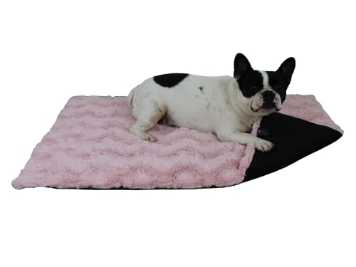 HS-Hundebett 95x135cm Rose rutschfeste Exklusivdecke in Unifarben I Antirutsch-Hundedecke Made in Germany I Weiche Kuscheldecke für große & kleine Hunde I waschbar bei 40° von HS-Hundebett