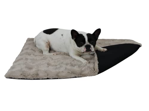 HS-Hundebett 30x45cm Sand rutschfeste Exklusivdecke in Unifarben I Antirutsch-Hundedecke Made in Germany I Weiche Kuscheldecke für große & kleine Hunde I waschbar bei 40° von HS-Hundebett