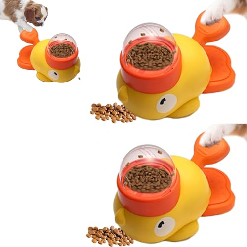 Interaktiver 2-in-1-Puzzle-Futterspender for Hunde – Langsamer Futternapf mit Leckerli-Spender, for kleine und mittelgroße Hunde, zur intelligenten Beschäftigung des Hundes.(2Pcs) von HSHSWA