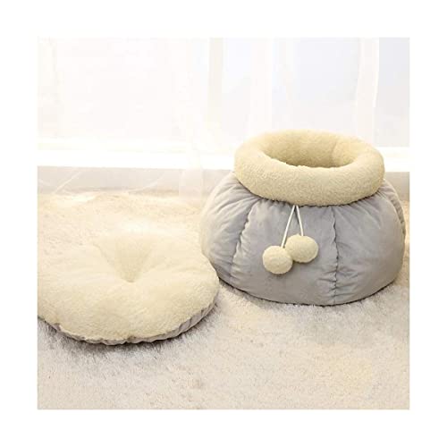 Haustierhäuser Full Surround Haustierbett Soft Nest Zwinger Katzenbett kann das mundförmige Höhlenhaus Schlafsack Zelt Haustier Winter warm schrumpfen Neu von HSHTTKL