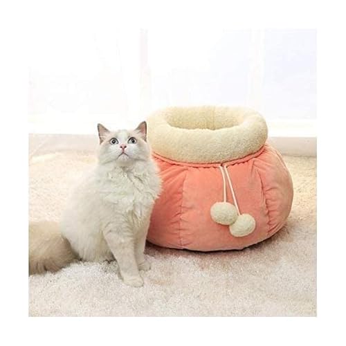 Haustierhäuser Full Surround Haustierbett Soft Nest Zwinger Katzenbett kann das mundförmige Höhlenhaus Schlafsack Zelt Haustier Winter warm schrumpfen Neu von HSHTTKL