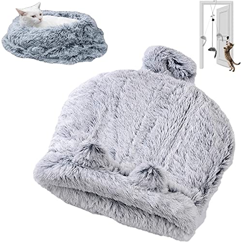 Haustierhäuser Halbgeschlossener Katzenschlafsack, multifunktional, verbesserte wärmende Plüschdecke, Katzenbett, Winter-Heizvlies, warm, Keine Verformung Neu von HSHTTKL