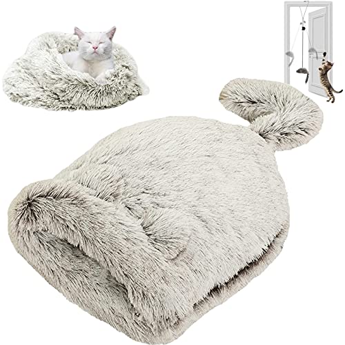 Haustierhäuser Halbgeschlossener Katzenschlafsack, multifunktional, verbesserte wärmende Plüschdecke, Katzenbett, Winter-Heizvlies, warm, Keine Verformung Neu von HSHTTKL