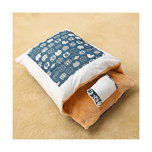 Haustierhäuser Premium Kuschelbett für kleine Katzen, selbstwärmender Schlafsack, Höhlenbett, ganzjährig, Schlaf, Spielruhe, atmungsaktives Winter-Haustierbett, Sofa Neu von HSHTTKL