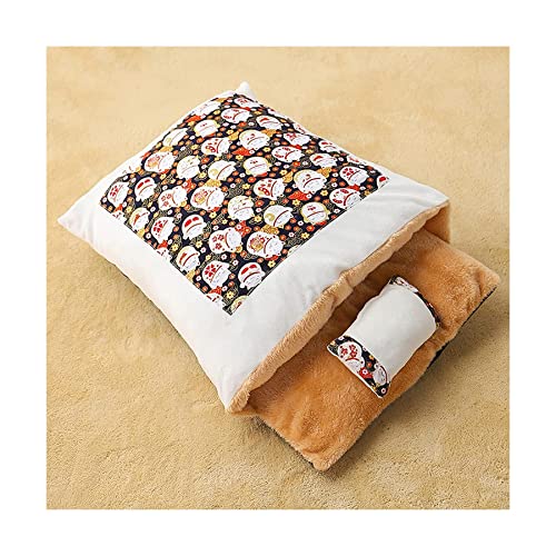 Haustierhäuser Premium Kuschelbett für kleine Katzen, selbstwärmender Schlafsack, Höhlenbett, ganzjährig, Schlaf, Spielruhe, atmungsaktives Winter-Haustierbett, Sofa Neu von HSHTTKL