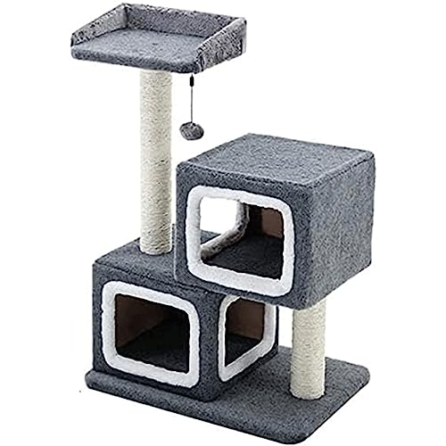 Katzenhäuser Doppelstreu-Katzenbaum, einfacher Katzenturm, Kratzkatze, Eigentumswohnungsmöbel, Kratzen, Klettern, Aktivitätszentrum, Schlafbett Neu von HSHTTKL